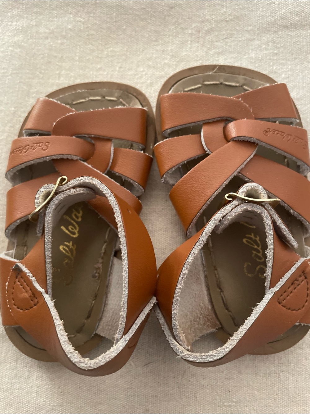Salt Water Sandal by Hoy Shoes Classic Size 3 Tan Brown Baby